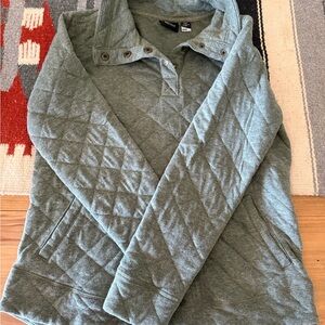 Green Quilted Pullover